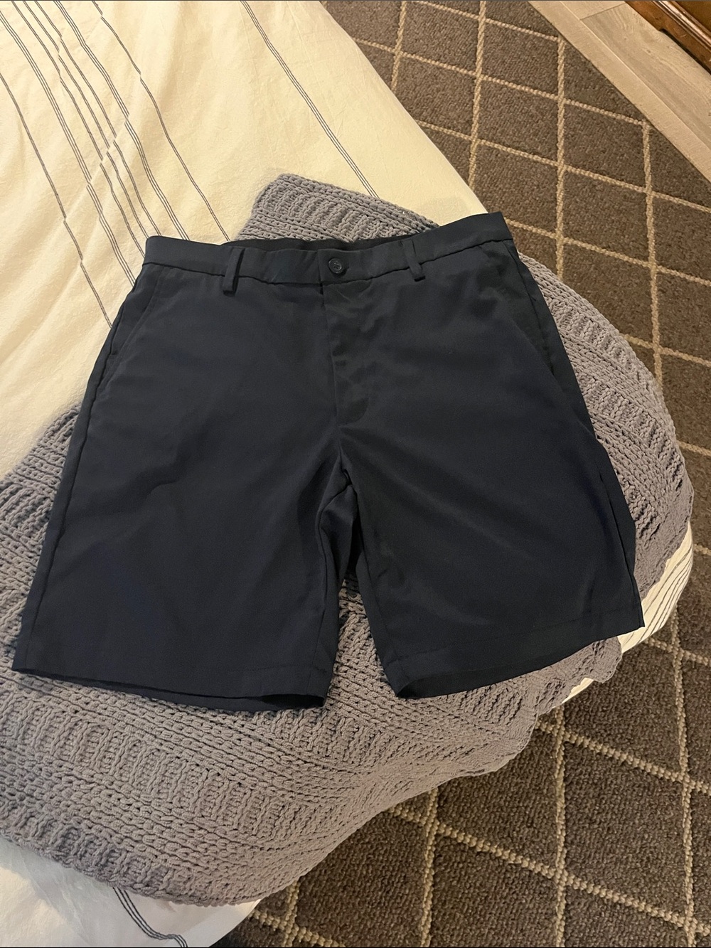 Amazon Essentials Navy Flat Front Performance Shorts